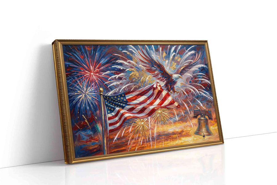 Soaring Freedom Symphony patriotic canvas print gallery-wrapped landscape canvas studio shot