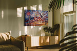 Soaring Freedom Symphony patriotic canvas print, on wall, lifestyle preview