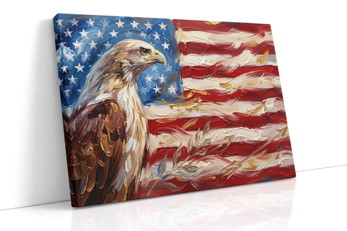 Soaring Spirit Freedom's Emblem patriotic canvas print, gallery-wrapped, ready to hang