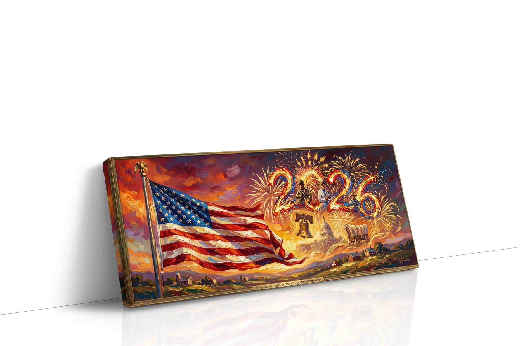 Spirit of 2026 A Patriotic Vision patriotic canvas print gallery-wrapped landscape canvas studio shot