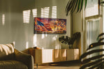 Spirit of 2026 A Patriotic Vision patriotic canvas print, displayed in a living room