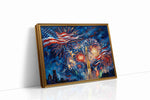 Stars Ablaze in Celebration patriotic canvas print gallery-wrapped landscape canvas studio shot