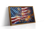 Stars and Stripes Celebration patriotic canvas print, gallery-wrapped, ready to hang