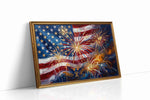 Stars and Stripes Celebration patriotic canvas print gallery-wrapped landscape canvas studio shot