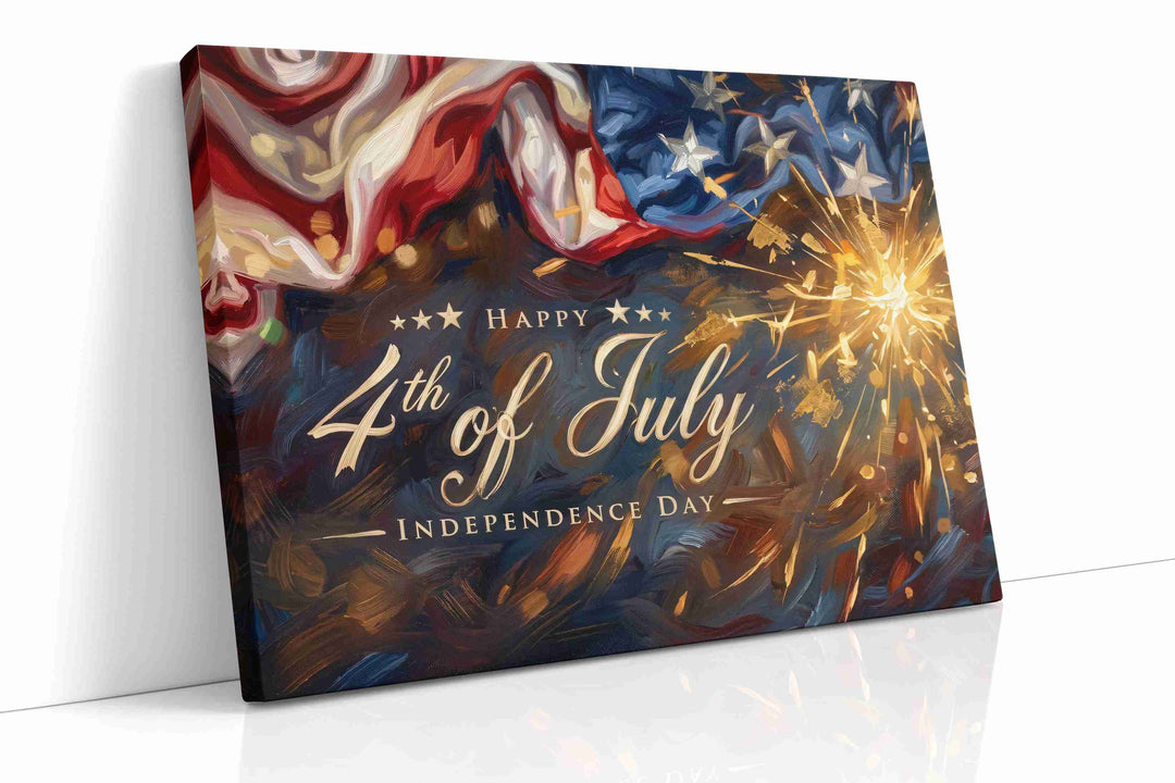 Stars and Stripes Celebration II – patriotic canvas wall art, gallery-wrapped, ready to hang