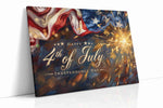 Stars and Stripes Celebration II patriotic canvas print, gallery-wrapped, ready to hang