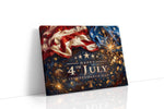 Stars and Stripes Celebration III patriotic canvas print, gallery-wrapped, ready to hang