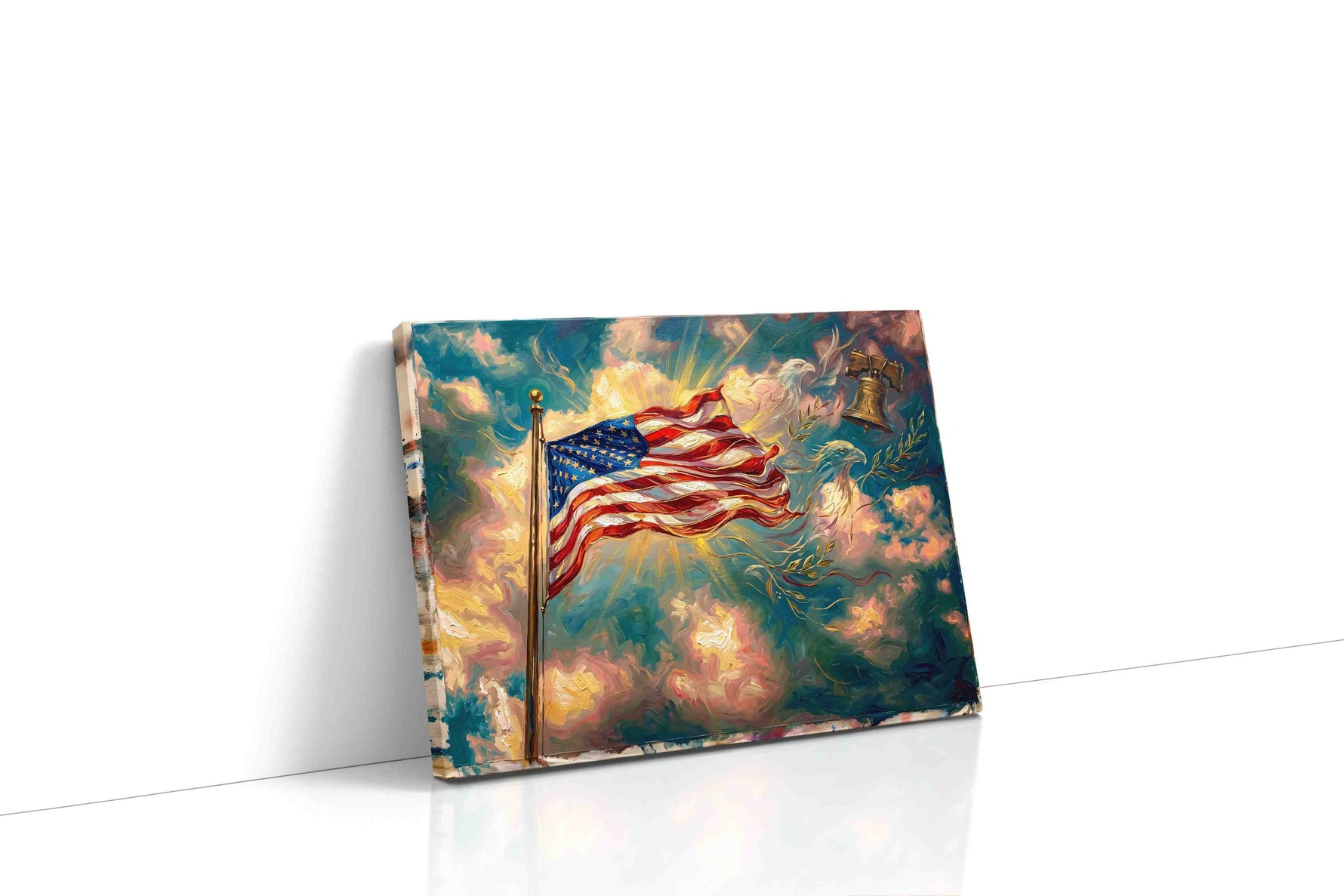 Waves of Freedom II patriotic canvas print, gallery-wrapped, ready to hang