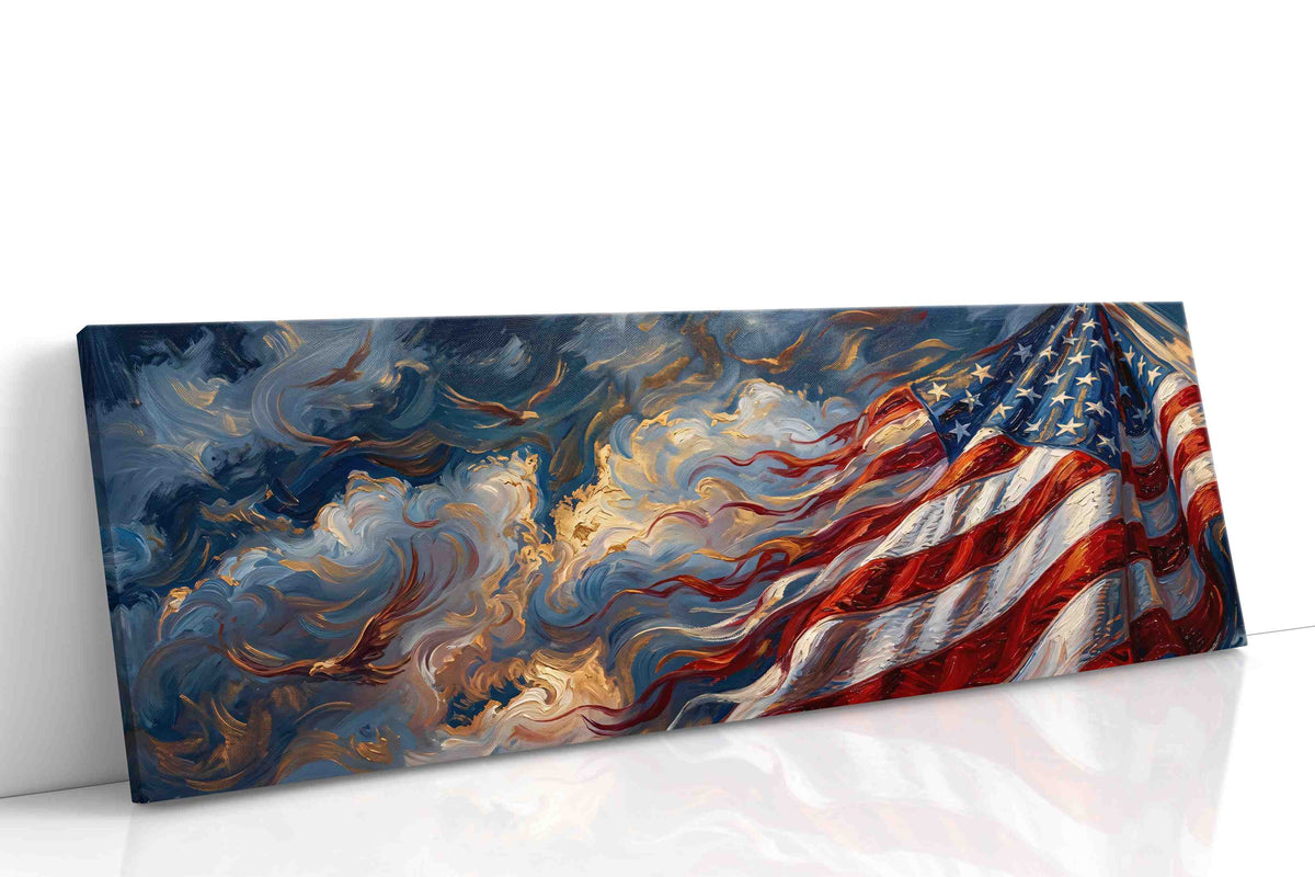 Winds of Freedom patriotic canvas print gallery-wrapped landscape canvas studio shot