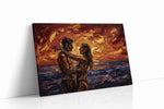 Ember's Embrace at Dusk romance canvas print, gallery-wrapped, ready to hang