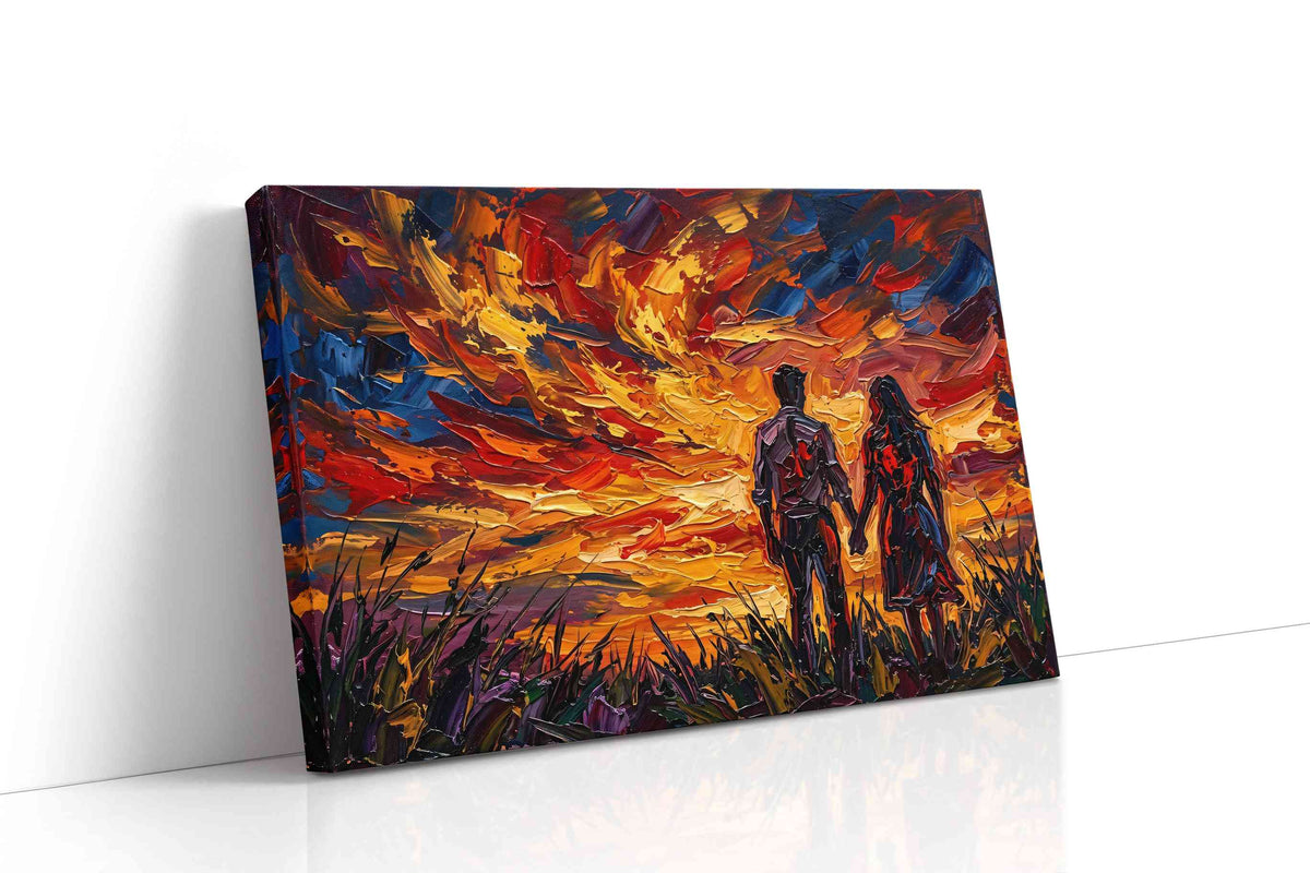 Embers of Connection romance canvas print, gallery-wrapped, ready to hang