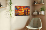 Embers of Connection – romance canvas wall art, gallery-wrapped, ready to hang