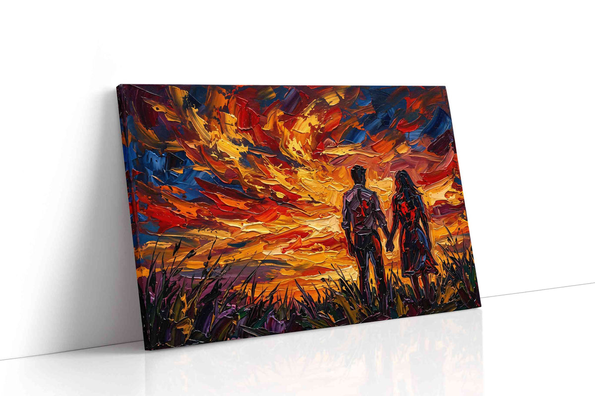 Embers of Connection romance canvas print gallery-wrapped landscape canvas studio shot
