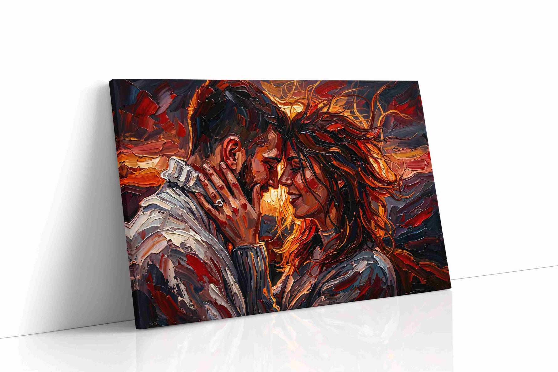 Embers of Passion romance canvas print, gallery-wrapped, ready to hang