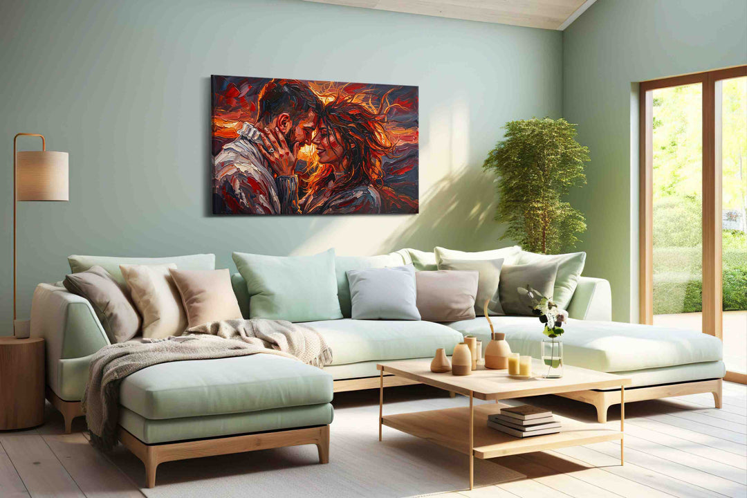 Embers of Passion – romance canvas wall art, gallery-wrapped, ready to hang