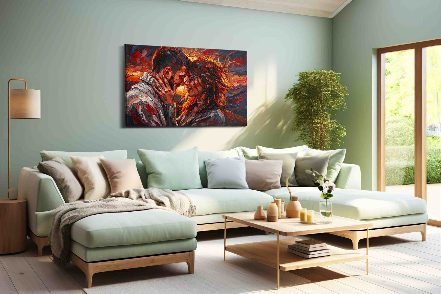 Embers of Passion – romance canvas wall art, gallery-wrapped, ready to hang