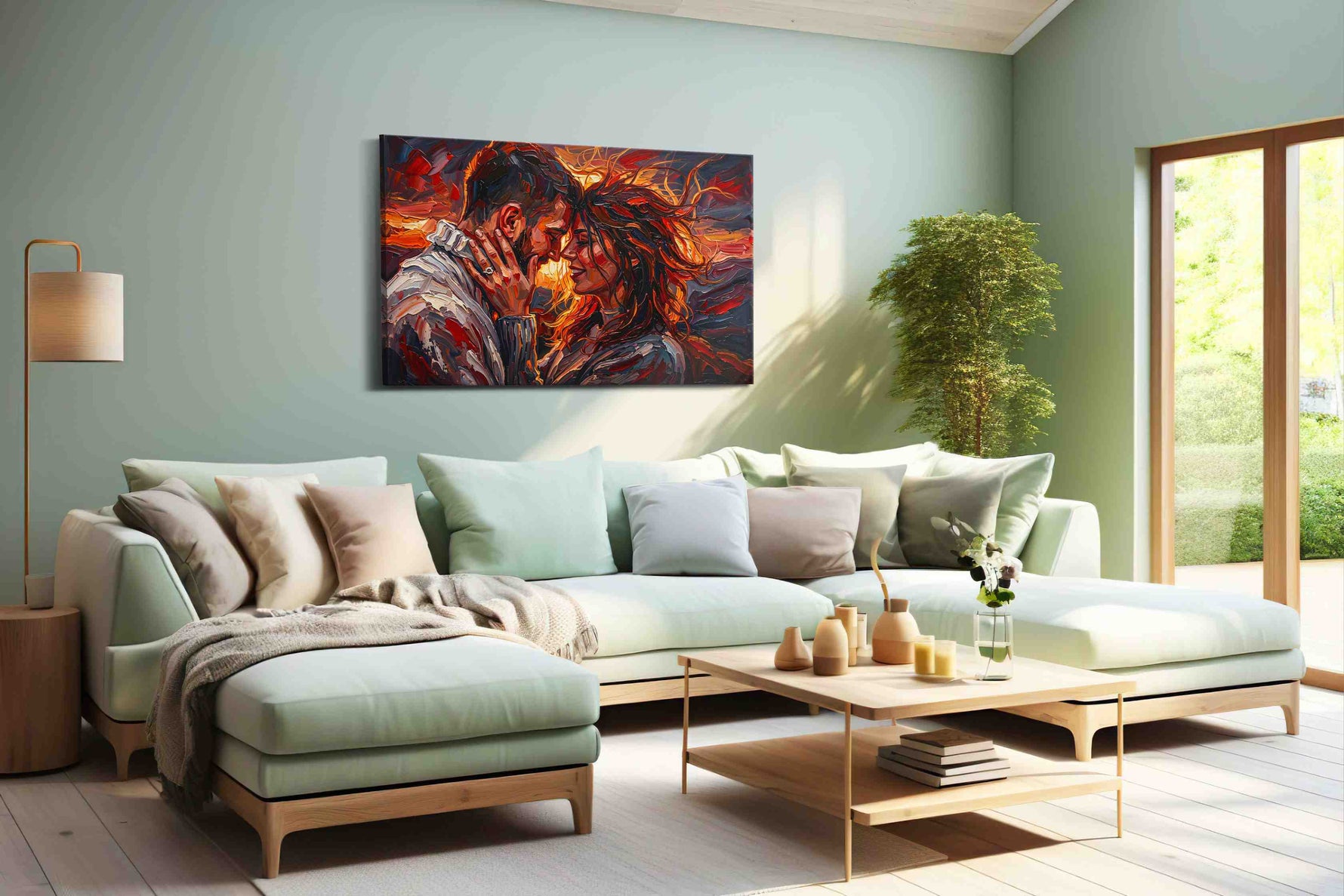 Embers of Passion – romance canvas wall art, gallery-wrapped, ready to hang
