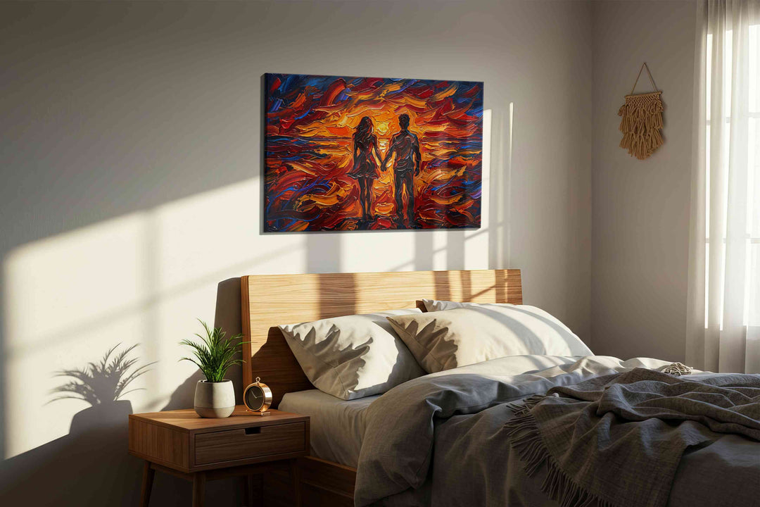Embers of Twilight – romance canvas wall art, gallery-wrapped, ready to hang