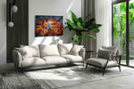 Embers of an Endless Sunset romance canvas print in a hung canvas mockup