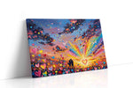 Love's Vibrant Sunset romance canvas print gallery-wrapped landscape canvas studio shot