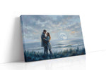 Moonlit Embrace II romance canvas print gallery-wrapped landscape canvas studio shot