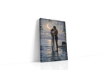 Moonlit Embrace by the Sea II romance canvas print, gallery-wrapped, ready to hang