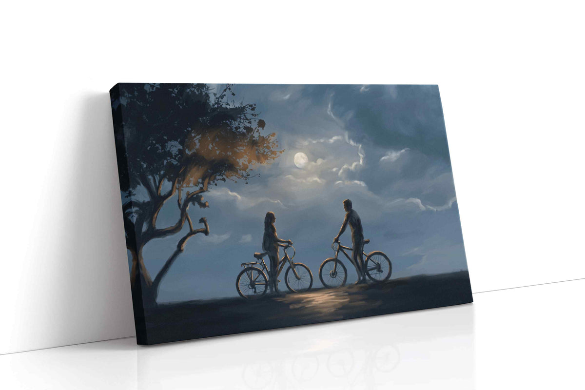 Moonlit Encounter romance canvas print gallery-wrapped landscape canvas studio shot
