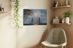 Moonlit Encounter romance canvas print, displayed in a living room