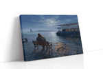 Moonlit Harbor Romance romance canvas print gallery-wrapped landscape canvas studio shot