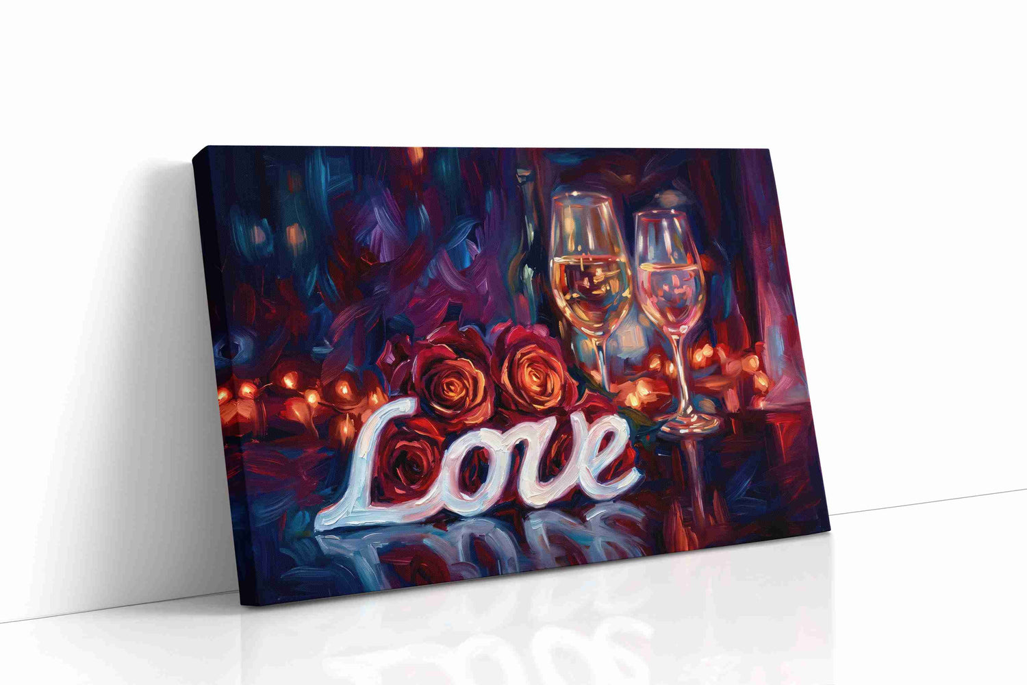 Romantic Reflections wine canvas print, gallery-wrapped, ready to hang