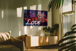 Romantic Reflections wine canvas print, on wall, lifestyle preview