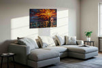 Sunset Serenade in Oils romance canvas print in a living room scene