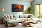 Sunset Serenade in Oils romance canvas print, hanging on wall