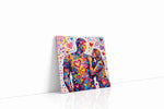Vibrant Hearts Embrace romance canvas print, gallery-wrapped, ready to hang