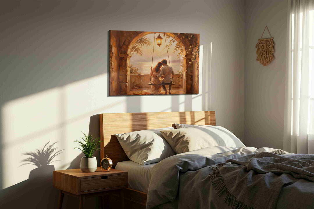 Whispers at Dusk – romance canvas wall art, gallery-wrapped, ready to hang