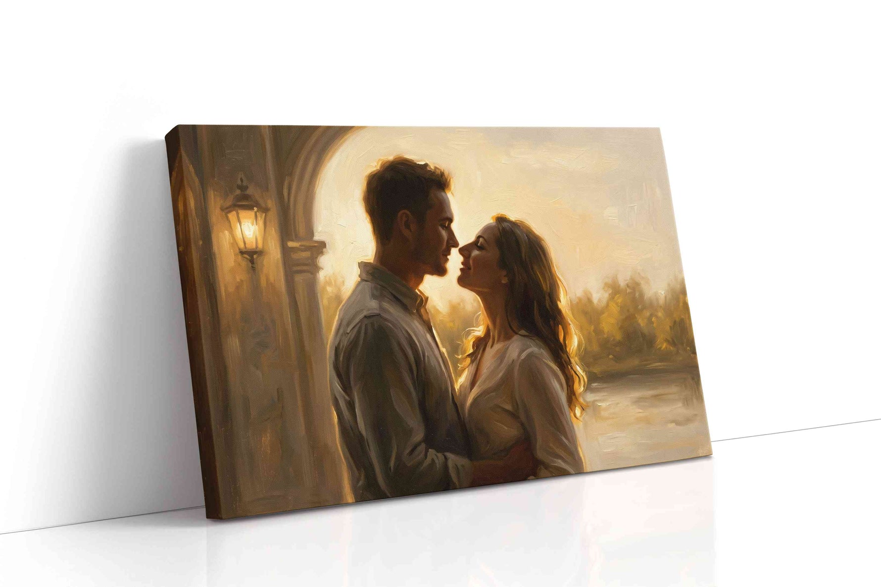 Whispers at Dusk II romance canvas print gallery-wrapped landscape canvas studio shot
