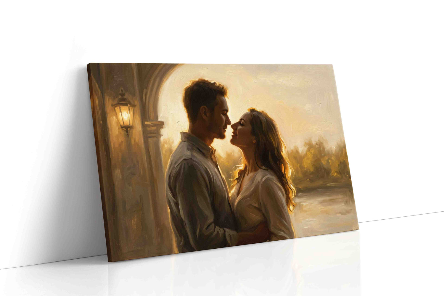 Whispers at Dusk II romance canvas print, gallery-wrapped, ready to hang