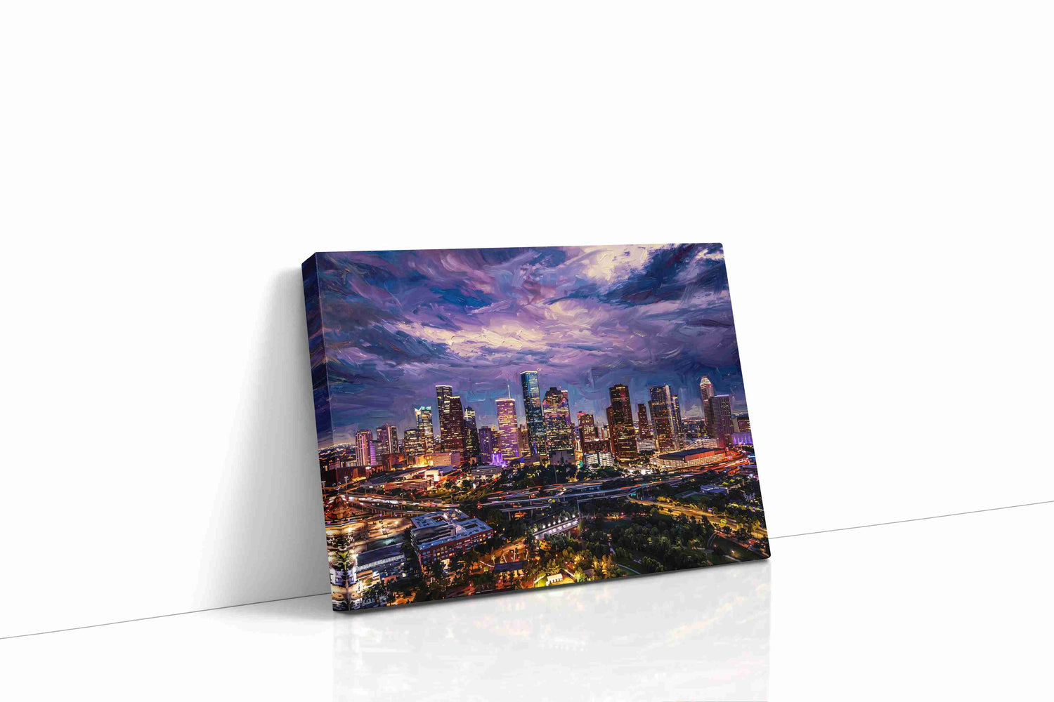 City Symphony at Twilight urban canvas print, gallery-wrapped, ready to hang
