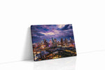 City Symphony at Twilight urban canvas print gallery-wrapped landscape canvas studio shot