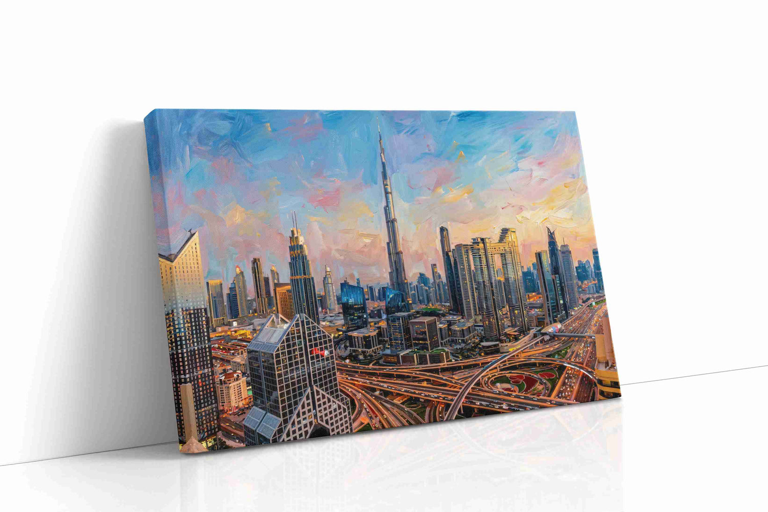 City of Future Visions urban canvas print, gallery-wrapped, ready to hang