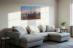City of Future Visions urban canvas print in a living room scene