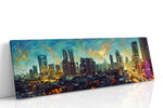 Cityscape Symphony urban canvas print gallery-wrapped landscape canvas studio shot