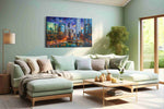 Cosmic Urban Current urban canvas print, hanging on wall