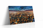 Electric City Dreams urban canvas print, gallery-wrapped, ready to hang