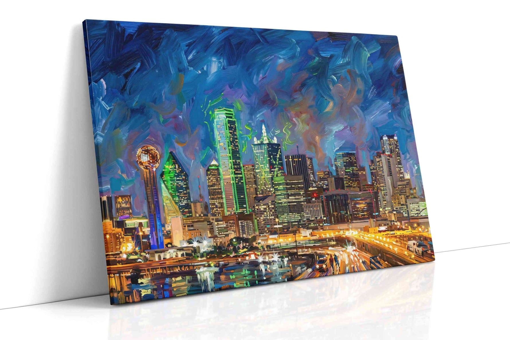 Electric Dreams of the City urban canvas print, gallery-wrapped, ready to hang