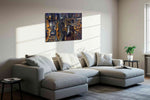 Electric Dreams of the Metropolis urban canvas print, gallery-wrapped, ready to hang — view 3