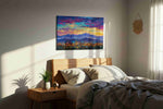 Electric Skies Over City Dreams – urban canvas wall art, gallery-wrapped, ready to hang