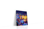 Neon Dreams of the Night urban canvas print gallery-wrapped portrait canvas studio shot