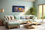 Neon Dreams of the Strip urban canvas print, hanging on wall