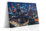 Neon Nights in the City – urban canvas wall art, gallery-wrapped, ready to hang